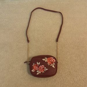 Maroon Embroidered purse